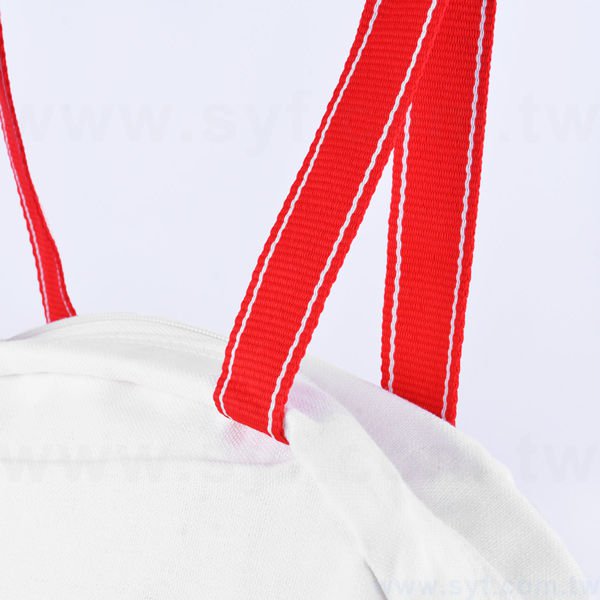 帆布袋-圓型購物袋-帆布材質拉鍊袋-工廠客製化環保袋